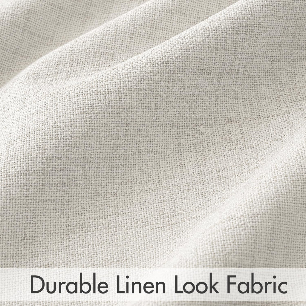 100% Blackout Curtains Linen Curtains & Drapes 2 Panels Set for Bedroom Back Tab Living Room Darkening