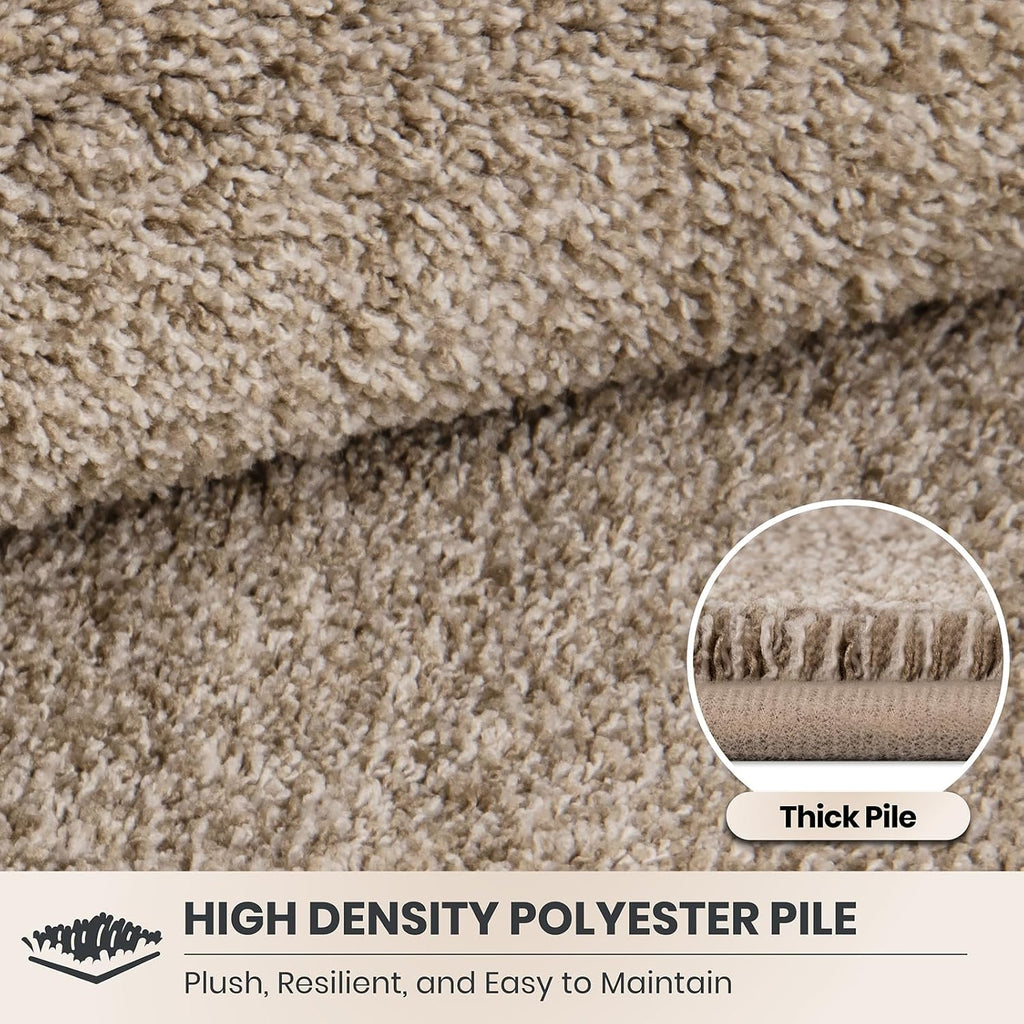 Dirt Trapping Indoor Door Mat, 34" x 59", Taupe | Machine Washable, Non-Slip, Waterproof TPR Backing, Super