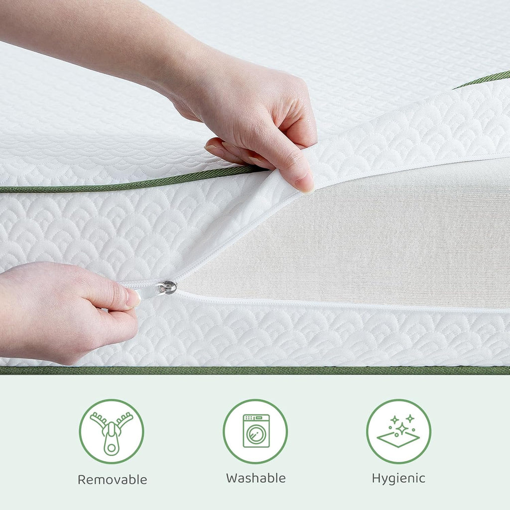 Crib Mattress 2-in-1 Dual Firmness Crib Mattress for Infant Toddler | Cooling Breathable Cover, Gel-Infused Memory