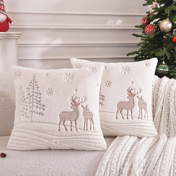 18x18 Set of 2 Soft Plush Faux Fur