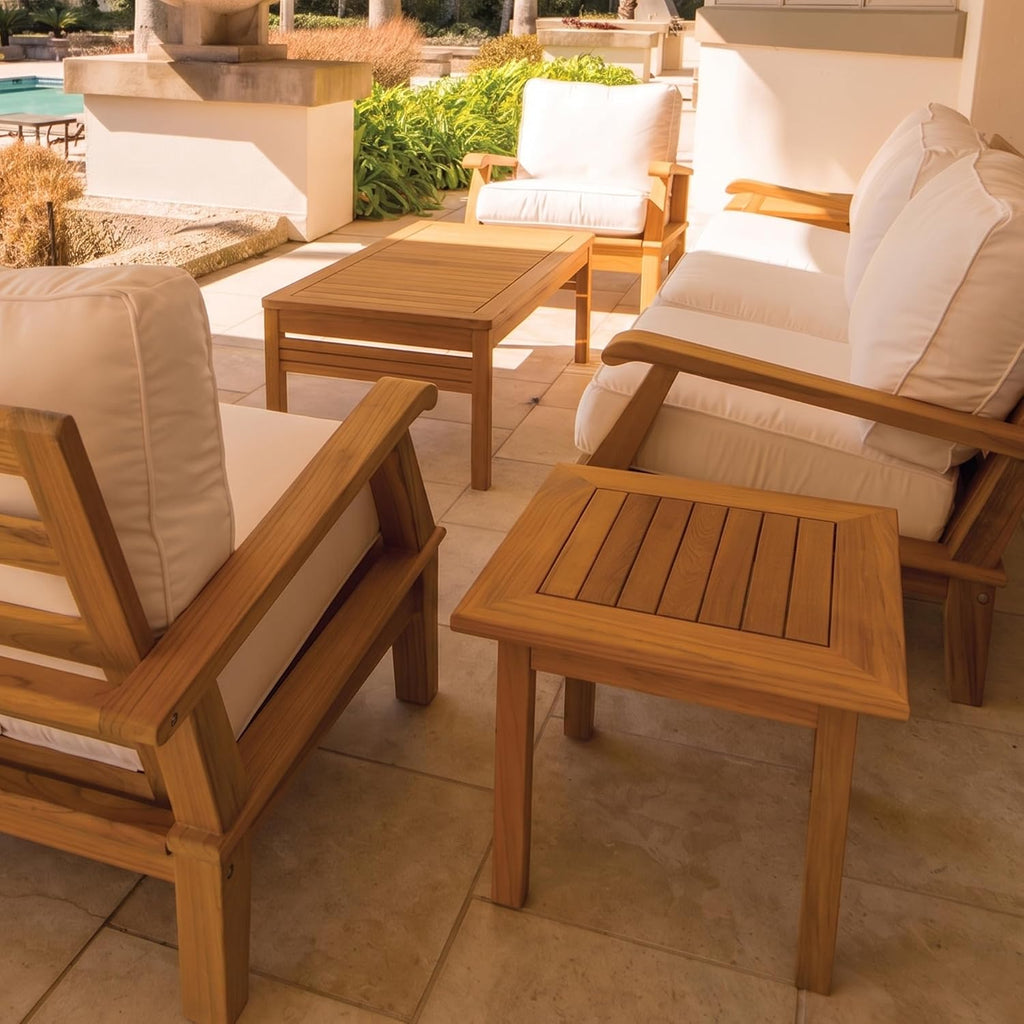 Miami Rectangular Teak Table, 43x24x17-Inch