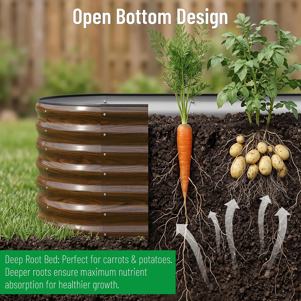 Galvanized Steel Raised Garden Bed Kit - 2 Pack 4x2x2 ft Metal Planter Box for Vegetables, Flowers, Herbs | Easy