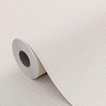 Beige Faux Grasscloth Wallpaper Peel and Stick Linen Textured 24"x394" Upgraded Thick Self-Adhesive Waterproof
