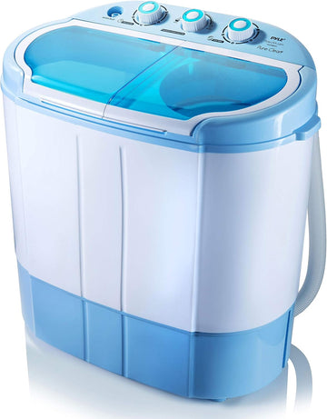 Portable Washing Machine - Twin Tub 11Lbs Capacity, Compact Mini Laundry Washer (7.7 Lbs) & Spinner (3.3 Lbs) with Timer Control - Perfect for Home, Apartment, Camping, RVs and Dorms (Grey)