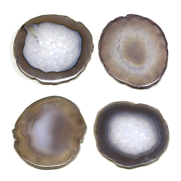 Natural Agate Coasters for Drinks Set of 4