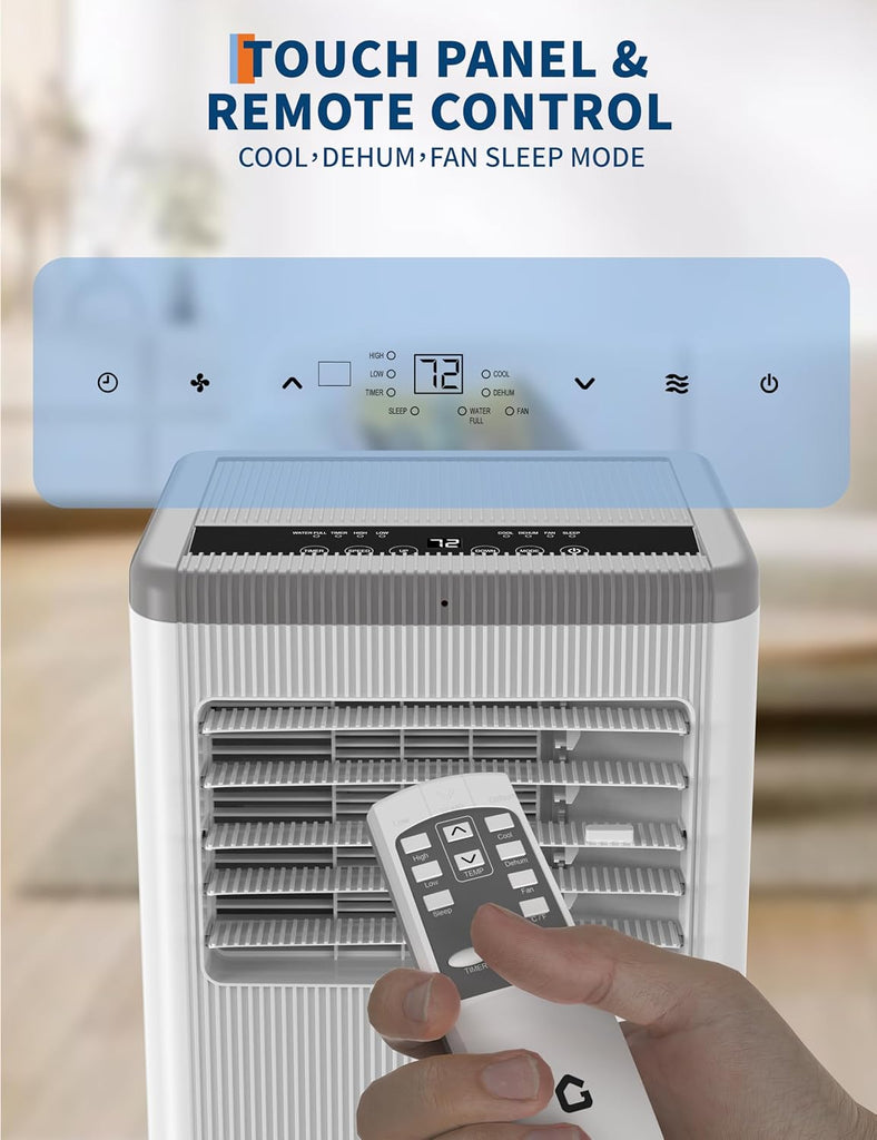 Portable Air Conditioner, 8000 BTU Air Conditionerwith 3 in