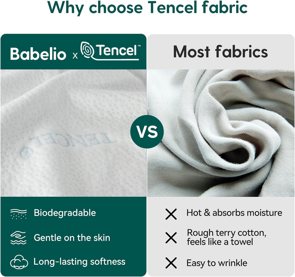 Breathable Crib Mattress, Tencel Removable Cover, Memory Foam | Toddler Mattress with Waterproof Inner Liner