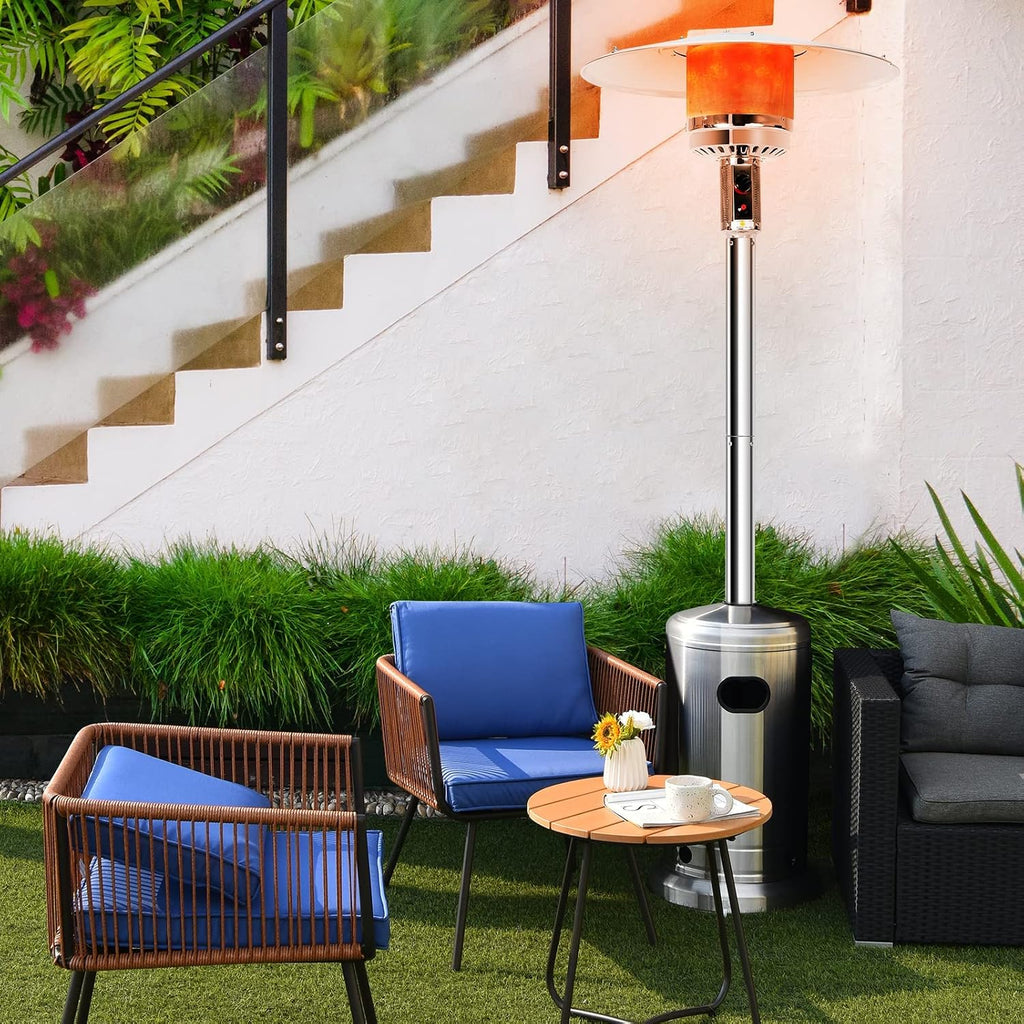 Patio Heater Outdoor, 50000 BTU Gas Patio Heater with Trip-over Protection & CSA Certified, Stainless Steel Outdoor