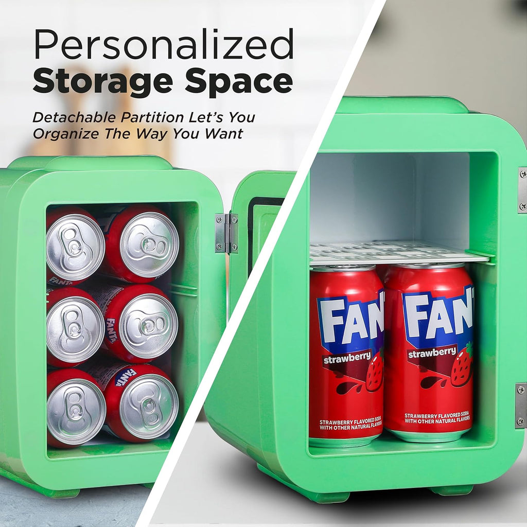 IBMF4MNT Mini Fridge For Bedroom, Skincare Refrigerator, Portable Cooler & Warmer for Makeup, for Office & Home, Mini