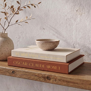 Beautiful Decorative Books - Set of 2 Linen Boxes Enhance Your Coffee Table, Bookshelf or Mantel Decor - Aesthetic