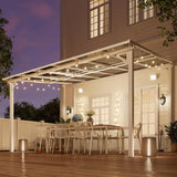 10' x 12' Wall Mounted Lean to Metal Awnings with Sloped Roof, Outdoor Patio Gazebo Awning for Backyard