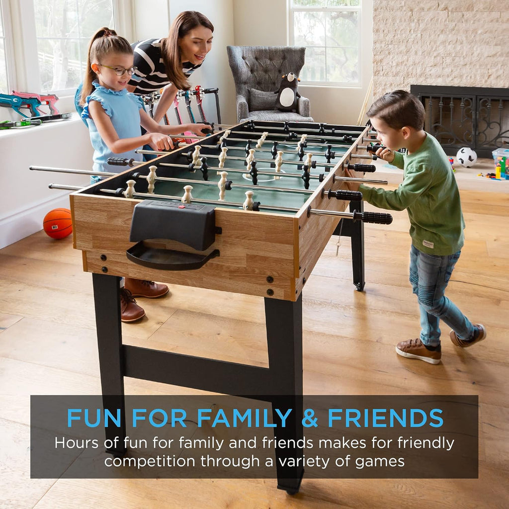 2x4ft Combo Game Table Set for Home, Game Room, Friends & Family w/Hockey, Foosball, Pool, Shuffleboard, Ping Pong