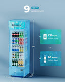 Commercial Display Refrigerator, 9 Cu.Ft Glass Door Merchandiser Drink Fridge wi