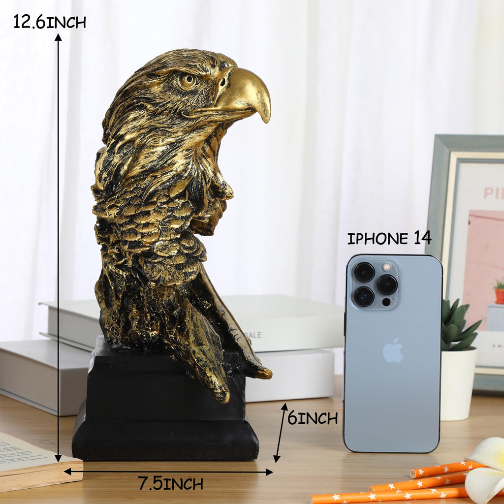 Golden Bald Eagle Figurines - USA's National Emblem - Statue Decoration