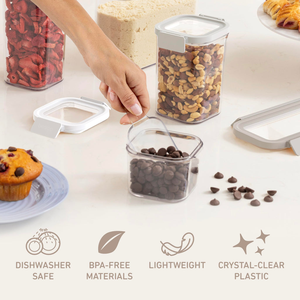 Pantry 3-Piece All-Purpose Scoop Set, 1/2 Cup, BPA-Free (Clear)