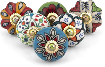 Ceramic Cabinet & Drawer Knobs - Decorative Kitchen Cabinet Hardware, Cupboard & Dresser Knobs - Handcrafted Furniture