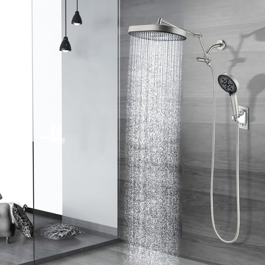 14 Inch Rain Shower Head with 5+1 Settings Handheld Spray Combo