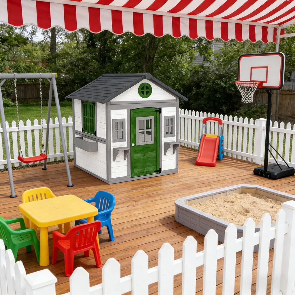 Outdoor Kids Cottage,Wooden Playhouse