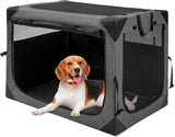 Dog Crates - 36 Inch Collapsible Soft Dog Crate, 3-Door Foldable Soft Kennel for Large Dogs