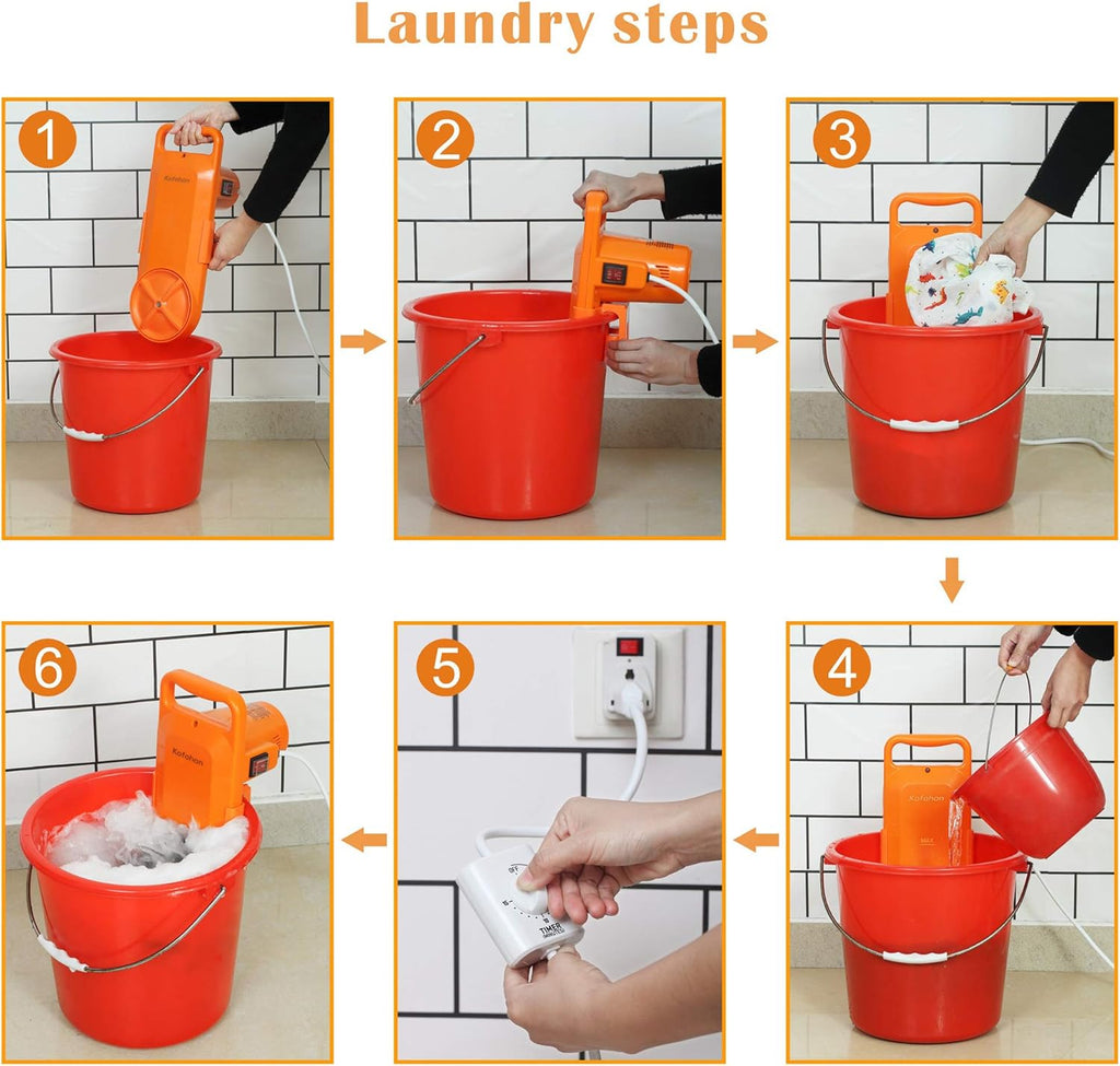 Portable Washing Machine Small Mini Hand Compact Semi Automatic Washer Laundry Perfect for Home Apartment Dorm RV