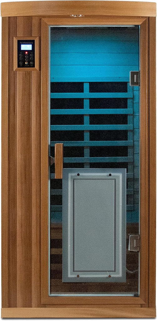 Infrared Sauna, Home Sauna 1 Person, Low EMF Sauna Wood Indoor Far Infrared Sauna