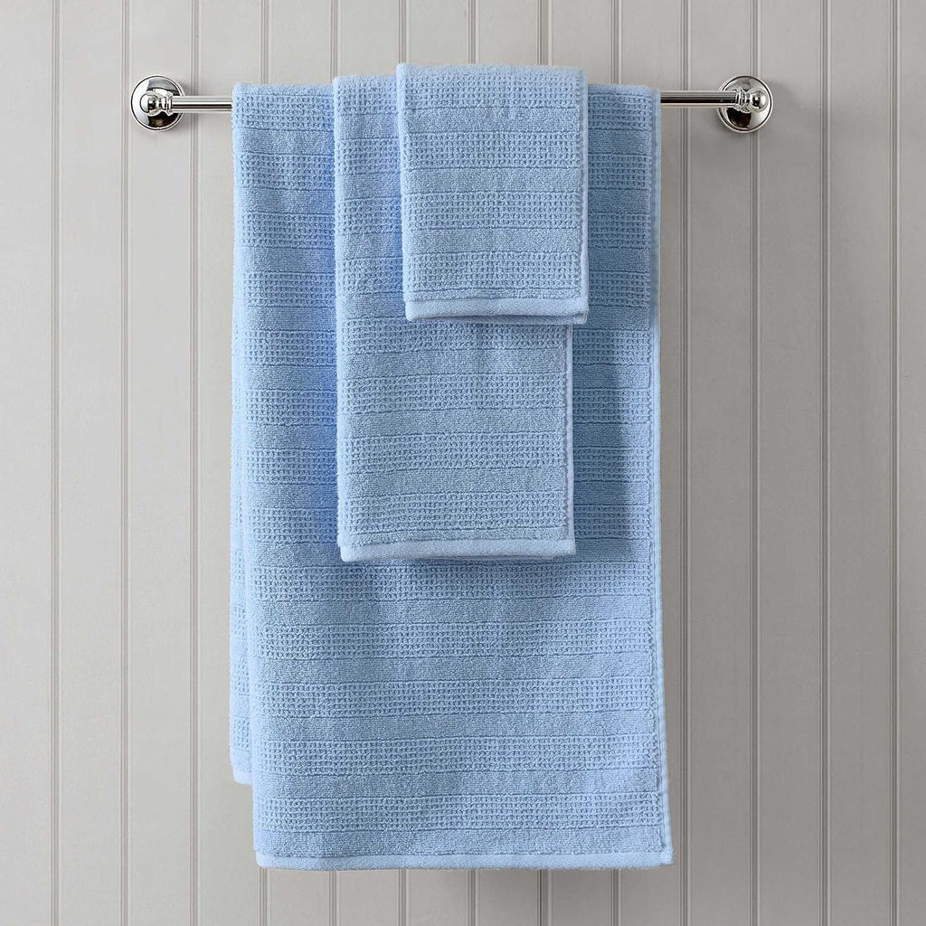 Bath Towels, Soft & Absorbent 100% Cotton Towels, Solid 500 GSM, 6-Piece Bathroom Towel Set with Textured Weave