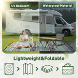 Outdoor Rug Carpet 8x10 Waterproof-Patio Rug Mat Reversible RV Camping Rug Picnic Mat Plastic Straw 