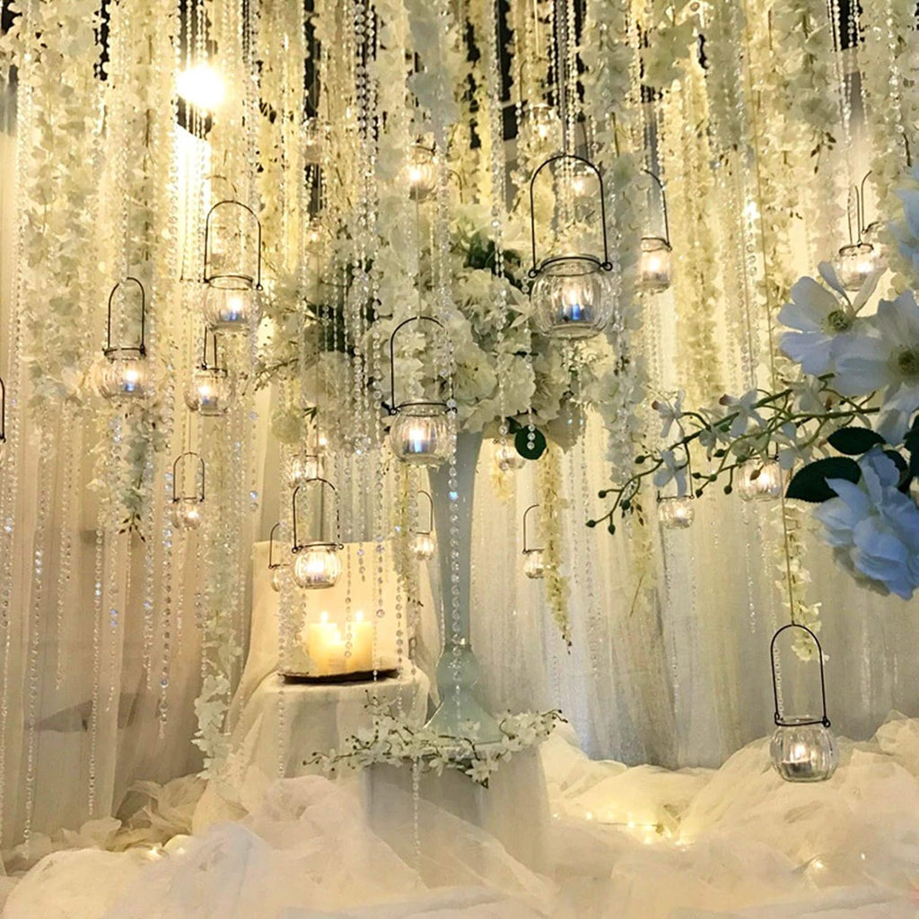 200 ft Crystal Beads by The Roll Crystal Bead String Chain Crystal Garland Roll for Wedding Party Decorations