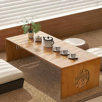 Foldable Japanese Floor Table, Low Folding Coffee Table Small