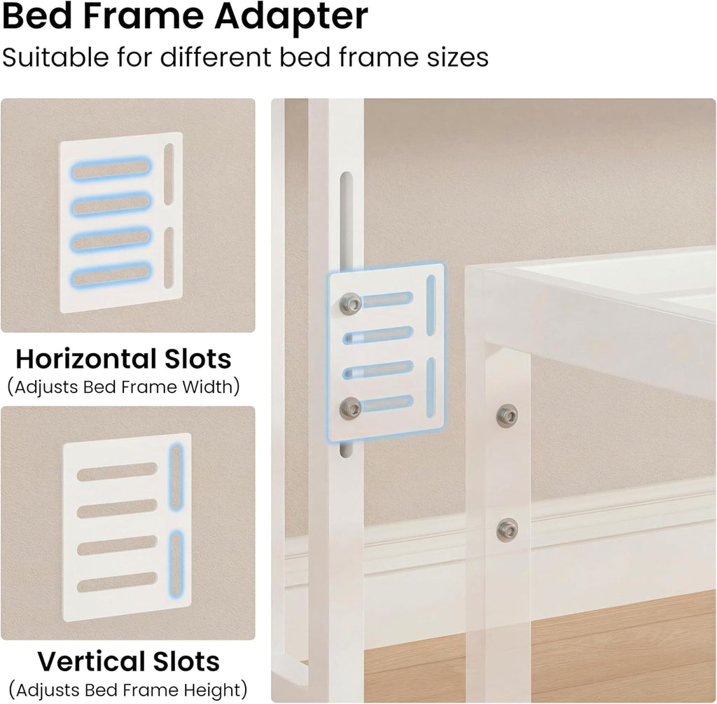 Queen Headboard Only, Wood Color & White | Upholstered