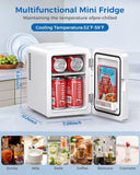 4L/6 Cans Mini Fridge, Portable Compact Refrigerator, Small Skin Care Fridge, Food and Drinks, Small Cooler for