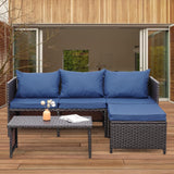 Valita Outdoor Furniture Set 3 Piece Patio Set Patio Conversation Sets Outdoor Sectional Sofa Patio Loveseat Coffee