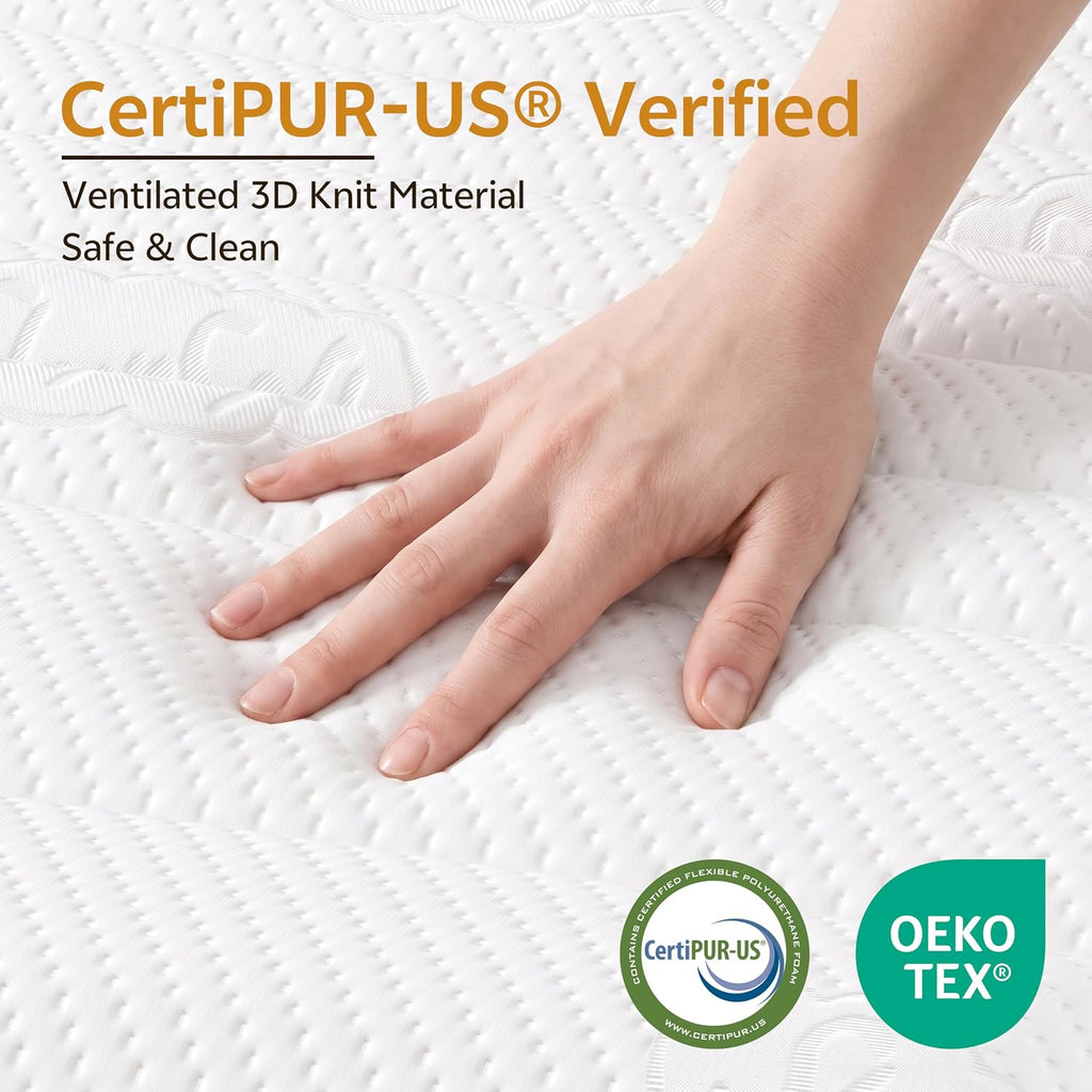 Full Mattress, 12 Inch Cooling-Gel Memory Foam and Pocket Spring Hybrid Mattress, Full Size Mattress in a Box