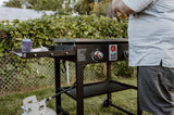 Foldable 2-Burner Propane Gas Grill with 28-Inch Flat Top Griddle, Pre-Seasoned Griddle Pan and Side Shelves for Outdoor Cooking