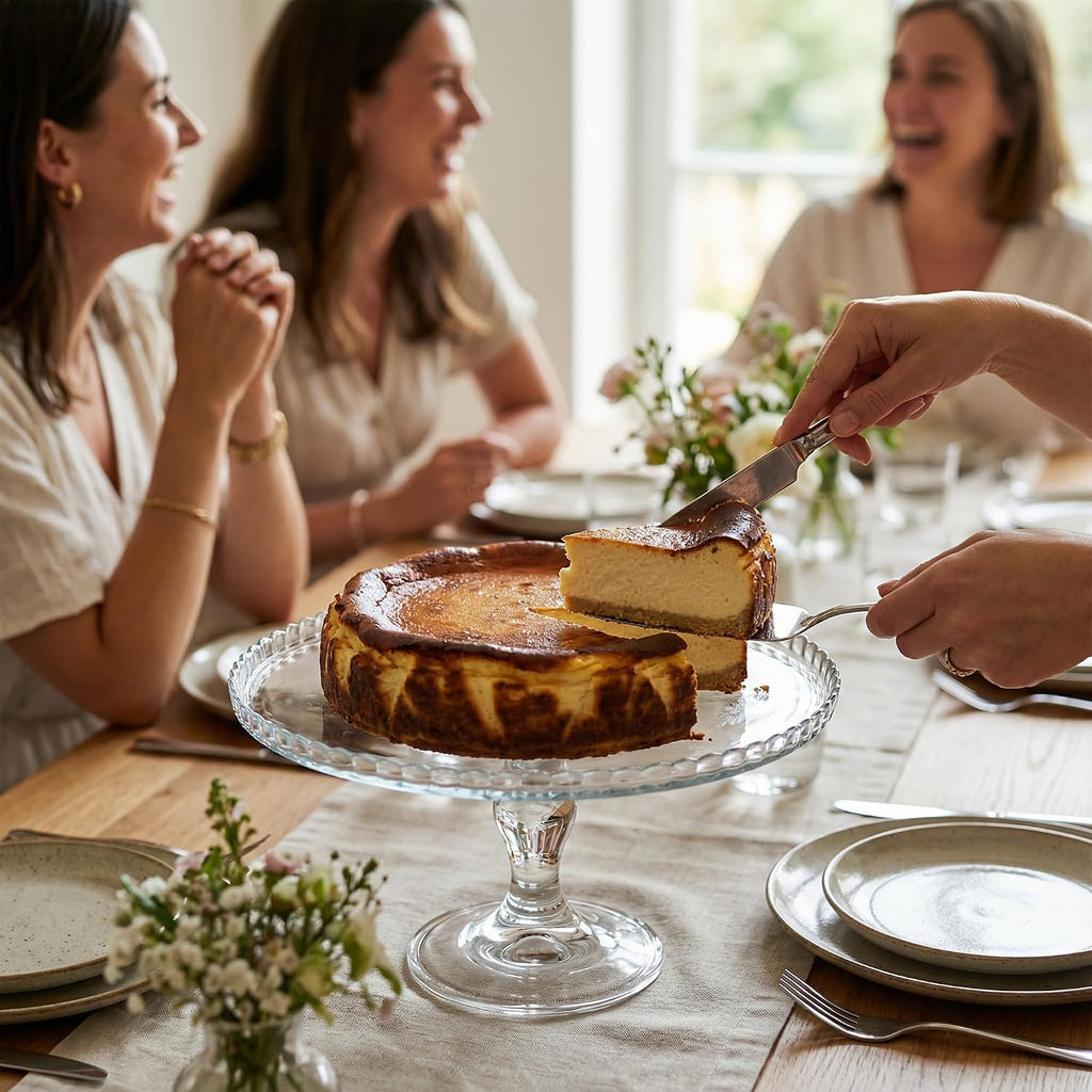 Glass Cake Stand with Dome, Clear Glass Cake Plate, Multifunctional Serving Stand, Elegant Dessert Display for Cakes