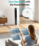 Evaporative Air Cooler - Swamp Cooler with 3L Water Tank, 3 Modes & 3 Speeds, Remote Control, 12H Timer