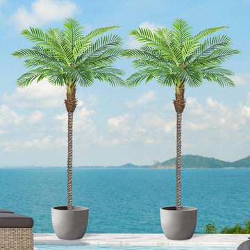 10ft Tall Artificial Phoenix Palm Tree for Outdoor Indoor Decor, Large Faux Coconut Silk Palm Tree Tropical Fake Tree