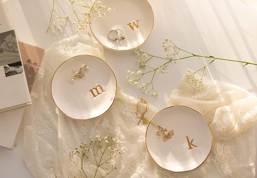 Ceramic Jewelry Tray, Trinket Dish, Gifts for Women (M)