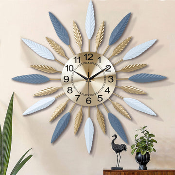 23 Inch Metal Mid Century Modern Wall Clock Decor