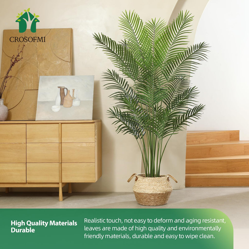 6FT Artificial Areca Palm Tree, 15 Leaves, 1 Pack