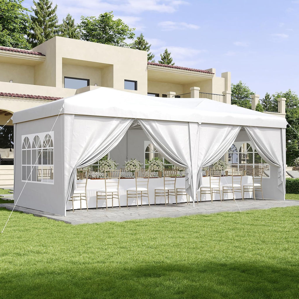10x20 Pop Up Canopy Tent with 6 Removable Sidewalls
