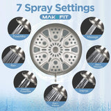 Filtered Shower Head Brushed Nickel - High Pressure Shower Head with Filter for Hard Water Softener