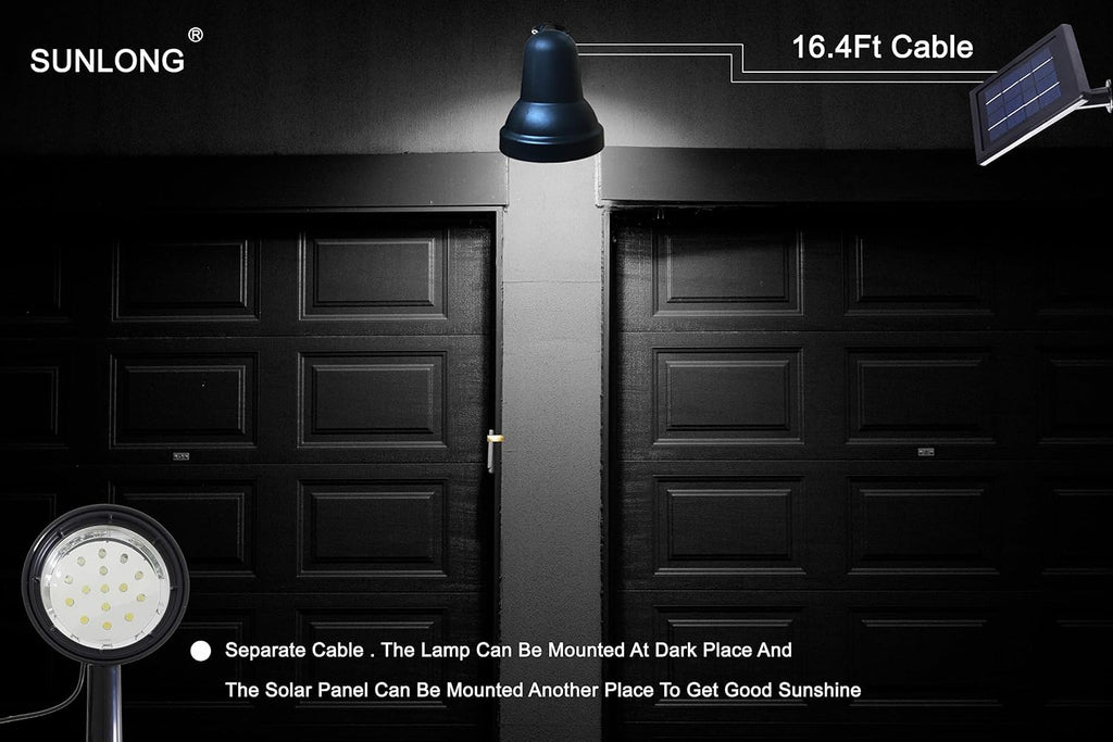Solar Spotlights Outdoor Waterproof Bright Solar Wall Light Led Security Flood Light Solar Powered for Flag Patio