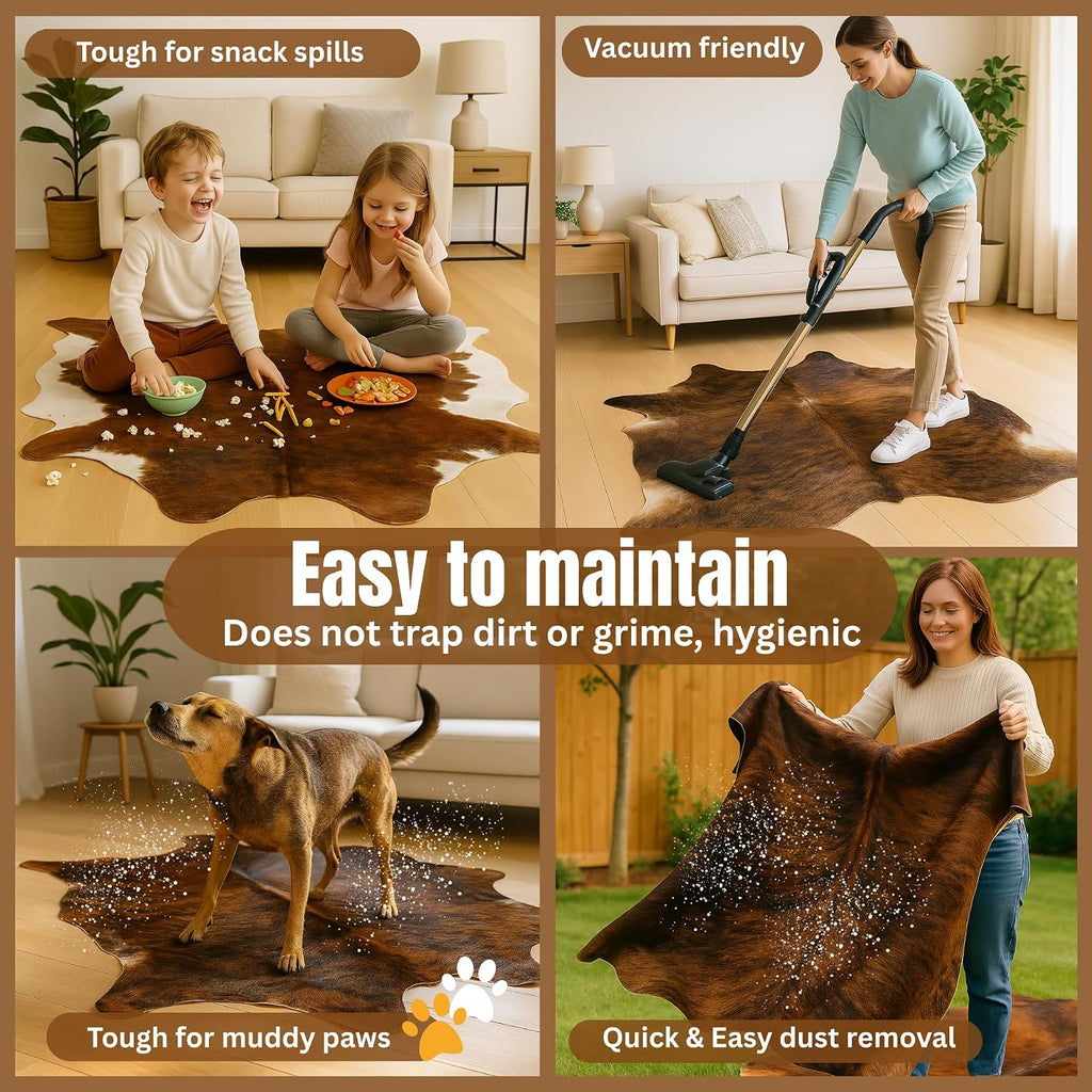 Genuine Cowhide Rug - Premium Western Home Décor, Natural Brazilian Cow Hide & Rustic Cabin, Multiple Colors