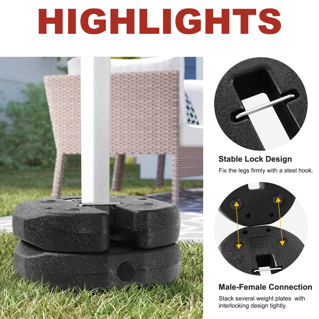 27LBS Easy Canopy Weights with Lock Design, 4 Pack