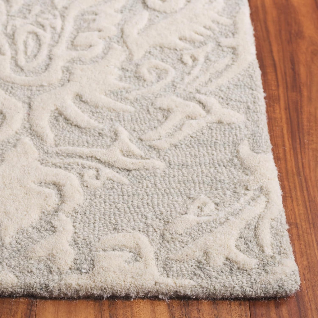 Blossom 10' x 14' Sage/Ivory Handmade Premium Wool Dining Area Rug