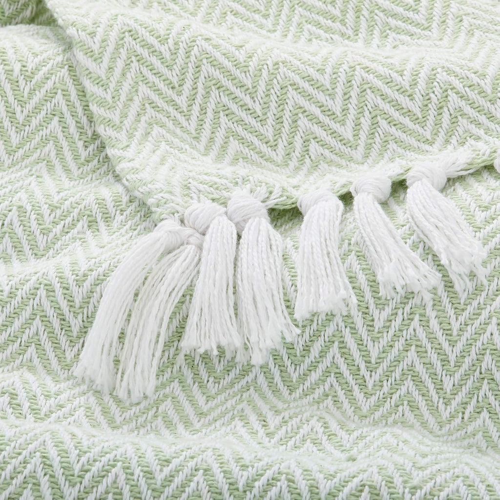 50x60 Throw Blanket - Soft and Breathable Cotton Throw Blanket, Chair - Decorative Blankets