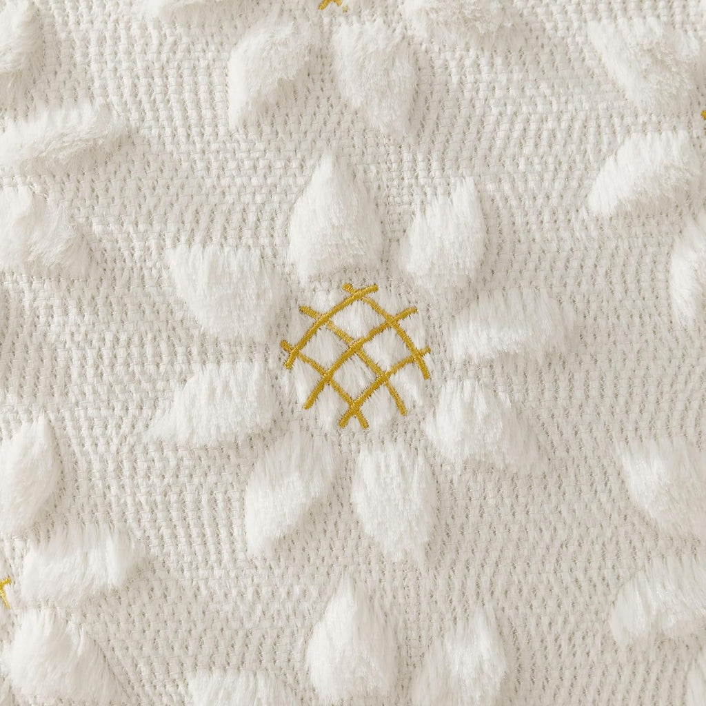 Spring Summer Pillow Covers 18x18 inch Set of 2 Farmhouse Decor Yellow Color Flower Heart Sunflower Soft Plush Faux