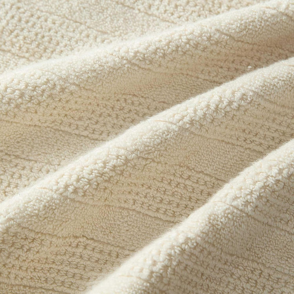 Bath Towels, Soft & Absorbent 100% Cotton Towels, Solid 500 GSM, 6-Piece Bathroom Towel Set with Textured Weave