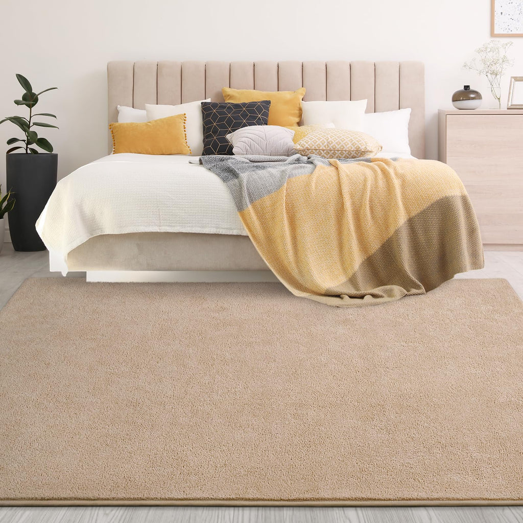 Large Modern Area Rugs Bedroom, Beige